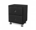 Table de chevet  simple  velours noir