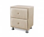 Table de chevet simple   velours beige